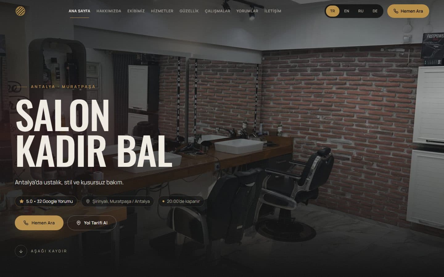 Salon Kadir Bal sitesi, masaüstü